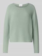 comma Strickpullover mit Rundhalsausschnitt in Mint, Größe 34