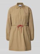 Jake*s Casual Minikleid mit Hemdblusenkragen und Reißverschluss in Sch...