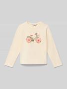 Mayoral Langarmshirt mit Rundhalsausschnitt in Ecru, Größe 104
