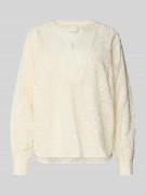 Milano Italy Relaxed Fit Tunikabluse mit Lochstickerei in Offwhite, Gr...