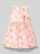 Mayoral Kleid im Allover-Look aus Leinen-Mix in Orange, Größe 110