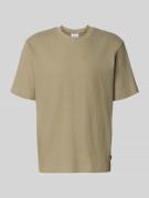 Jack & Jones T-Shirt mit Ripp-Optik Modell 'HARRISON' in Oliv, Größe L