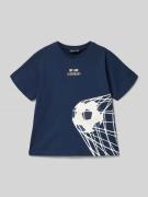 Mayoral Regular Fit T-Shirt mit Statement-Print in Marine, Größe 104