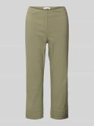 STEHMANN Slim Fit Hose mit verkürztem Schnitt Modell 'Ina' in Oliv, Gr...