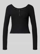 Only Slim Fit Langarmshirt mit Baumwoll-Anteil Modell 'JULIANE LIFE' i...