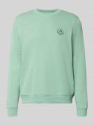 Blend Regular Fit Pullover mit Logo-Stitching Modell 'Kane' in Tuerkis...