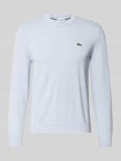 Lacoste Regular Fit Strickpullover aus Baumwoll-Mix in Hellblau, Größe...