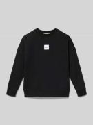 Boss Regular Fit Sweatshirt aus Baumwoll-Mix in Black, Größe 152