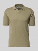 Jack & Jones Slim Fit Poloshirt in Strick-Optik Modell 'Kane' in Oliv,...