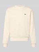 Lacoste Regular Fit Sweatshirt aus Baumwoll-Mix in Offwhite, Größe L