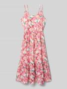 s.Oliver RED LABEL Tailliertes Freizeitkleid mit floralem Muster in Ro...