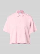 Jake*s Casual Boxy Fit Bluse aus Lyocell-Baumwoll-Mix in Pink, Größe 3...