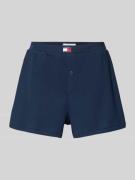 TOMMY HILFIGER Regular Fit Pyjama Shorts aus Baumwoll-Mix in Dunkelbla...
