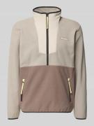 COLUMBIA Fleecepullover mit Stehkragen und Reißverschluss in Hellgrau ...