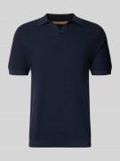 Christian Berg Men Strickshirt mit Polokragen und V-Ausschnitt in Mari...