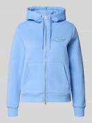 Gant Sweatjacke mit Zweiwege-Reißverschluss und Label-Stitching in Hel...