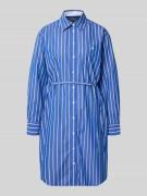 Gant Knielanges Hemdblusenkleid mit Bindegürtel in Royal, Größe 34