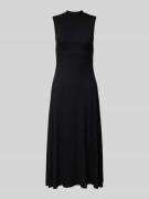 EDITED Midikleid in Ripp-Optik Modell 'Talia' in Black, Größe 34