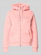 Gant Sweatjacke mit Zweiwege-Reißverschluss und Label-Stitching in Hel...