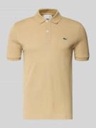 Lacoste Slim Fit Poloshirt aus reiner Baumwolle in Beige, Größe L