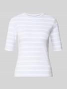 Christian Berg Woman Basic T-Shirt Ringel O-Neck in Hellblau, Größe L