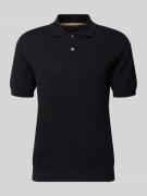 Christian Berg Men Regular Fit Poloshirt in Strick-Optik in Black, Grö...