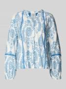 LOLLYS LAUNDRY Regular Fit Bluse aus Viskose-Mix Modell 'Vero' in Blau...