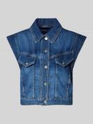 BOSS Orange Jeansweste mit Brusttaschen in Dunkelblau, Größe XS