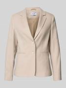More & More Slim Fit Blazer mit Reverskragen und Paspeltaschen in Beig...
