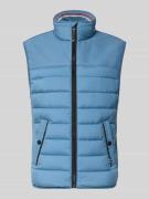 Tom Tailor Regular Fit Steppweste aus wasserdichtem Material in Hellbl...