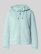 Tom Tailor Regular Fit Sweatjacke mit Viskose-Anteil in Mint, Größe L