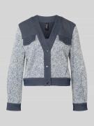 Marc Cain Cardigan aus Viskose-Mix mit V-Ausschnitt in Marine Melange,...