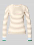 Marc Cain Slim Fit Longsleeve mit Rundhalsausschnitt in Sand, Größe 34