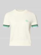 Marc Cain Regular Fit T-Shirt mit Woll-Anteil in Offwhite, Größe 34