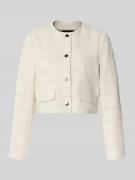 s.Oliver BLACK LABEL Boxy Fit Kurzblazer mit Baumwoll-Anteil in Offwhi...