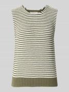 Christian Berg Woman Frise Yarn Frottee Ringel-Top in Oliv, Größe L