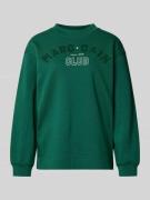 Marc Cain Relaxed Fit Sweatshirt mit Logo-Detail in Gruen, Größe 34
