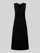 Drykorn Midikleid mit V-Ausschnitt Modell 'JOVANA' in Black, Größe XS