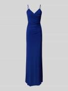 TROYDEN COLLECTION Abendkleid mit Raffungen in Royal, Größe 46