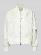 Blonde No. 8 Bomberjacke mit Motiv-Stitching in Ecru, Größe 36