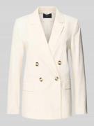 Oui Blazer aus Viskose-Mix mit Pattentaschen und Reverskragen in Offwh...