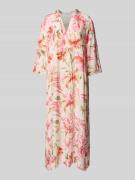 ZABAIONE Midikleid aus Viskose im Stufen-Look in Rosa, Größe L