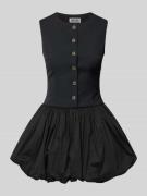 Amy Lynn Cocktailkleid mit Knopfleiste Modell 'Bea' in Black, Größe 34