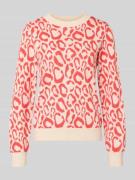 Vila Slim Fit Pullover aus Viskose-Mix Modell 'JACQUARD' in Rot, Größe...