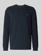 Christian Berg Men Pullover mit Label-Patch in Marine, Größe S