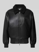 Calvin Klein Jeans Regular Fit Jacke in Leder-Optik mit Umlegekragen i...