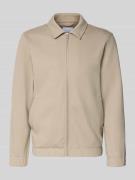 Lindbergh Jacke mit Umlegekragen und Reißverschluss in Stein, Größe L