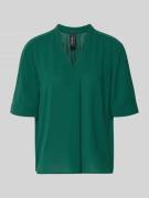 Marc Cain Regular Fit Bluse mit V-Ausschnitt in Gruen, Größe 34