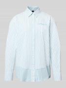 Marc Cain Regular Fit Bluse mit Brusttasche in Hellblau, Größe 34