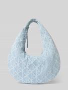 CK Calvin Klein Handtasche aus Baumwolle mit Logo-Muster in Hellblau, ...